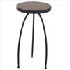 24 Inches Round Wooden Top Accent Table with Tripod Base, Black By Casagear Home