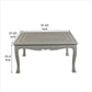 Square Wooden Coffee Table with Curved Apron and Claw Legs Gray By Casagear Home BM239689