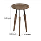 Round Tray Top 3 Piece Nesting Table with Wooden Peg Legs Brown By Casagear Home BM239697