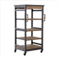 Wooden Bookshelf with 4 Cases and Casters, Brown By Casagear Home