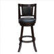 Counter Stool | 29" Swivel | Wood Frame | Padded Back | Dark Brown