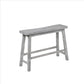 Saddle Design Wooden Bench with Grain Details, Gray By Casagear Home