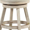 Wooden Swivel Counter Stool with Round Fabric Seat Gray By Casagear Home BM239735