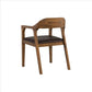 Curved Panel Back Dining Chair with Sleek Track Arms Brown By Casagear Home BM239749