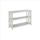 Entryway Table | 2 Shelf Wood | X Accent | White