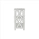 2 Shelf Wooden Entryway Table with X Shaped Accent White By Casagear Home BM239763