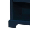 Transitional 1 Drawer Wooden Nightstand with Open Compartment Blue By Casagear Home BM239794