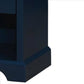 Transitional 1 Drawer Wooden Nightstand with Open Compartment Blue By Casagear Home BM239794