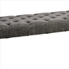 48 Inches Bench with Button Tufted Seat and Chamfered Legs Gray By Casagear Home BM239820