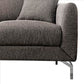 54 Inches Loveseat with Fabric Padded Seat and Metal Legs Gray By Casagear Home BM239845