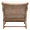 Rattan Frame Club Chair with Removable Seat and Back Cushions Brown By Casagear Home BM239935