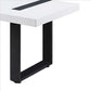 Two Tone Modern Coffee Table with Metal Legs White and Black By Casagear Home BM240038