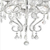 Ceiling Lamp with Hanging Crystals and Round Canopy Silver By Casagear Home BM240301