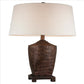 Table Lamp with Polyresin Urn Shape Base, Bronze By Casagear Home