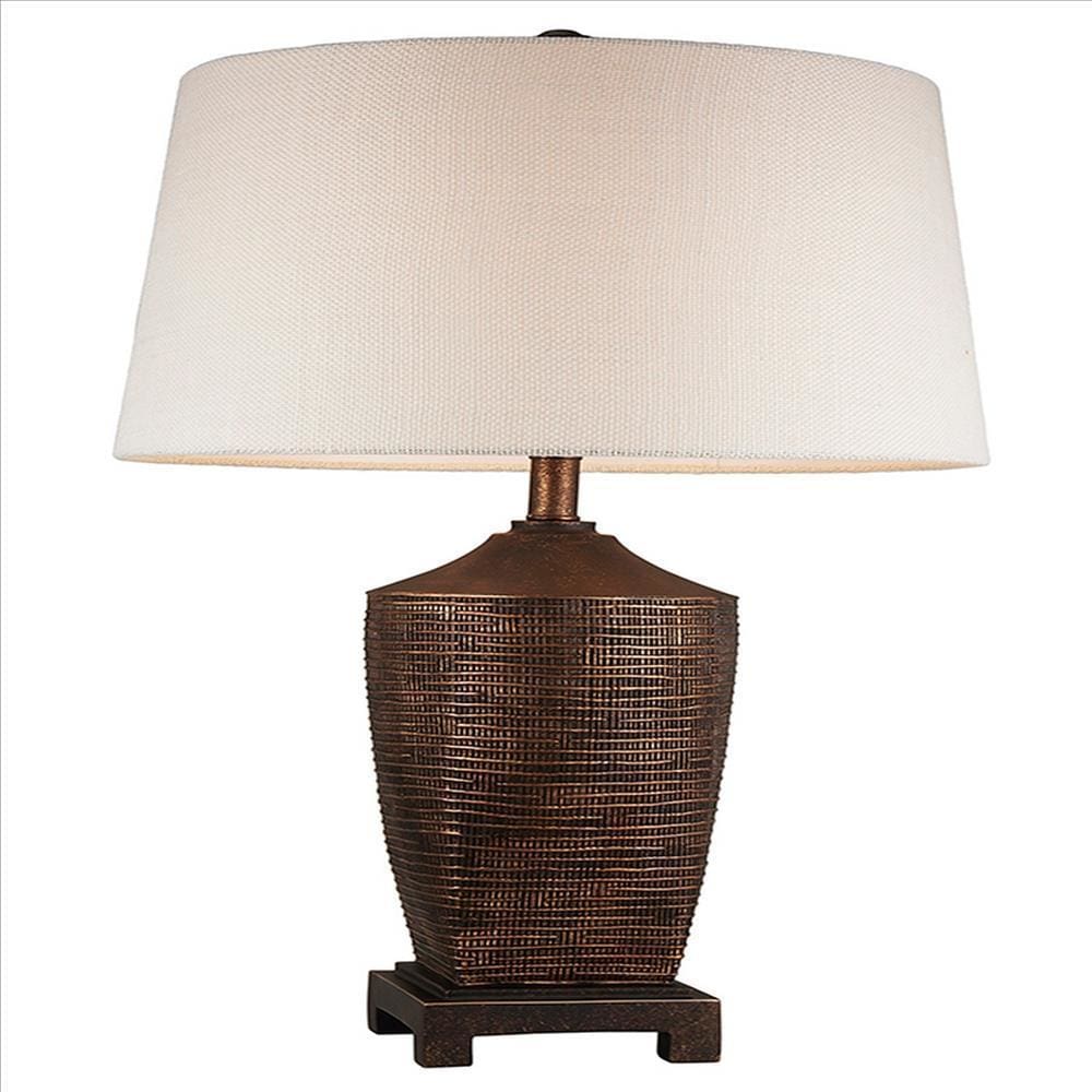 Table Lamp | Polyresin Urn Base | Bronze