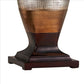 Table Lamp with Colorblock Pedestal Base Brown By Casagear Home BM240305