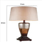 Table Lamp with Colorblock Pedestal Base Brown By Casagear Home BM240305