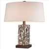 Table Lamp | Abstract Mirror Block Base | Bronze