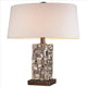 Table Lamp | Abstract Mirror Block Base | Bronze