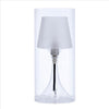 Table Lamp | Hurricane Style | Frosted Glass Shade | Clear