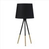 Table Lamp | Tripod Metal Base | Black & Gold