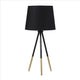 Table Lamp | Tripod Metal Base | Black & Gold