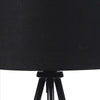 Table Lamp with Tripod Metal Base Black and Gold By Casagear Home BM240326