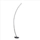 Floor Lamp | LED | Arched Metal Design | Brushed Silver