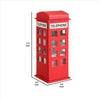 Telephone Booth Jewelry Box with 2 Drawers Red By Casagear Home BM240350