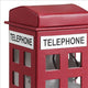 Telephone Booth Jewelry Box with 2 Drawers Burgundy Red By Casagear Home BM240353
