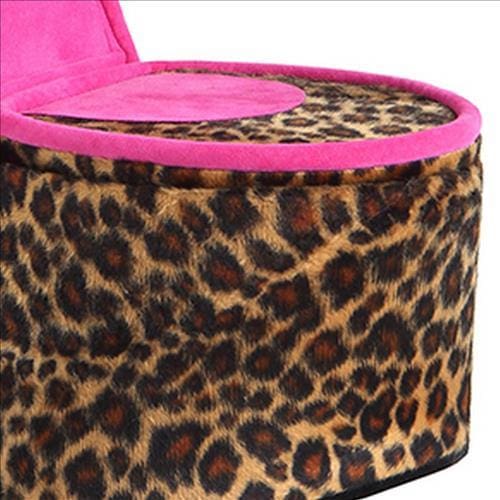 High Heel Cheetah Shoe Jewelry Box with 2 Hooks Multicolor By Casagear Home BM240365