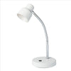 Table Lamp | Adjustable Gooseneck | Shade | White