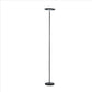 Floor Lamp with Adjustable Torchiere Head and Sleek Metal Body, Black By Casagear Home