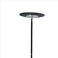 Floor Lamp with Adjustable Torchiere Head and Sleek Metal Body Black By Casagear Home BM240394