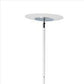 Floor Lamp with Adjustable Torchiere Head and Sleek Metal Body White By Casagear Home BM240395