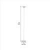 Floor Lamp with Adjustable Torchiere Head and Sleek Metal Body White By Casagear Home BM240395