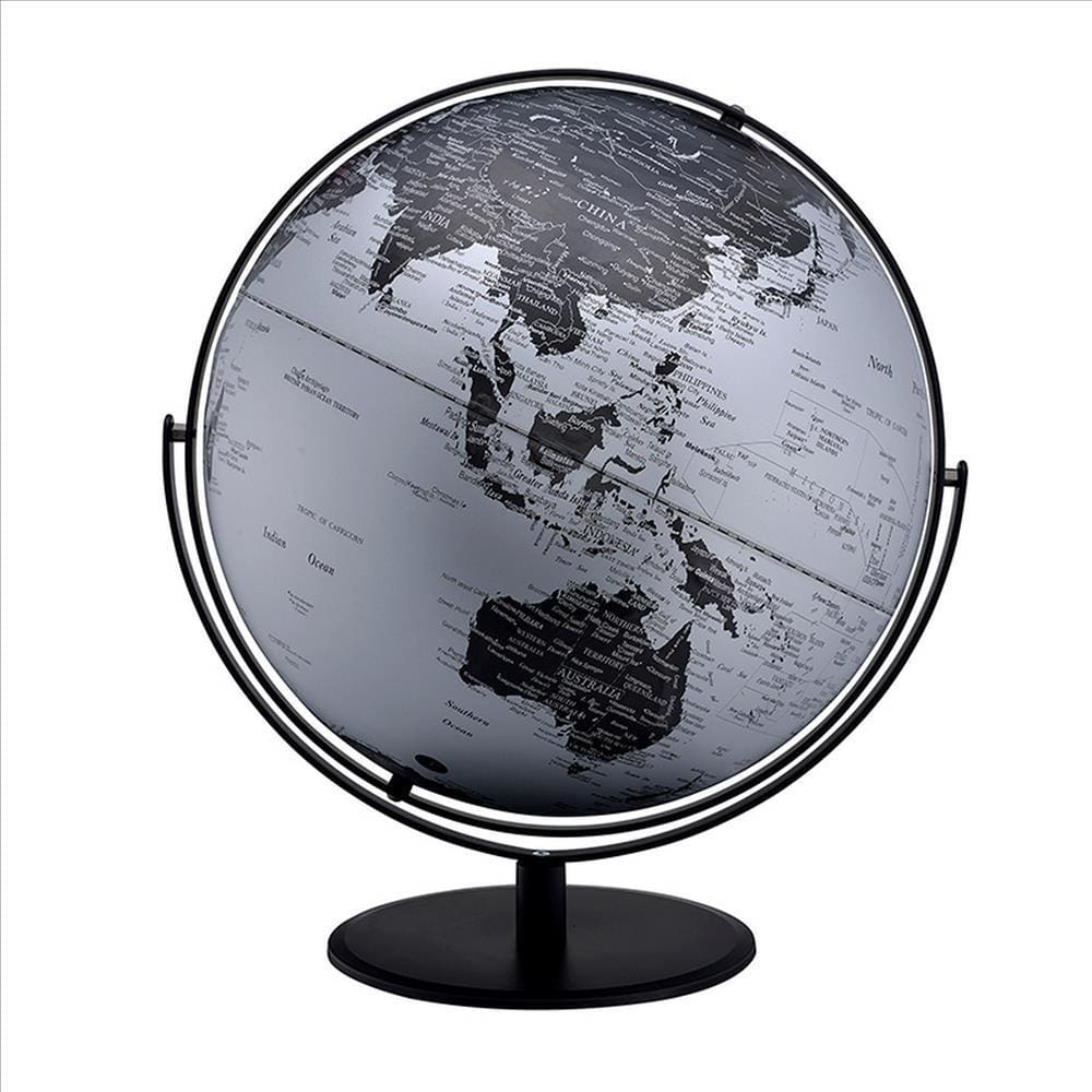 Accent Decor | LED Globe | Black & Gray