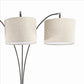 Floor Lamp with 3 Arched Arms and Fabric Shades Bronze By Casagear Home BM240429