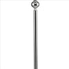 Floor Lamp with Metal Frame and Crystal Accent White By Casagear Home BM240432
