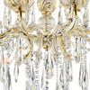 8 Light Metal Chandelier with Crystal Accents Gold By Casagear Home BM240447
