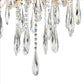 8 Light Metal Chandelier with Crystal Accents Gold By Casagear Home BM240447