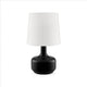 Table Lamp | Teardrop Metal Base | Fabric Shade | Black