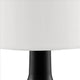 Table Lamp with Teardrop Metal Base and Fabric Shade Black By Casagear Home BM240453