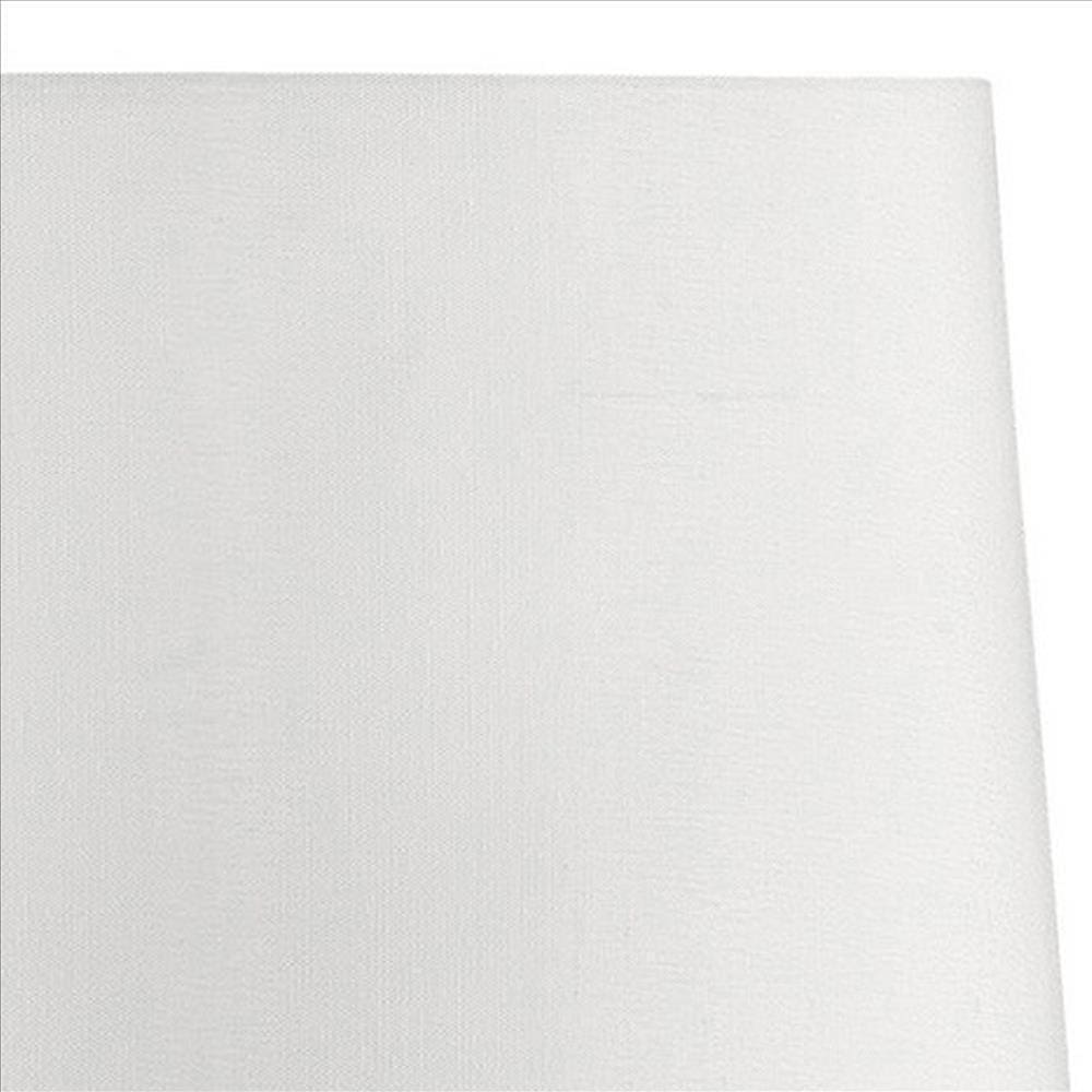 Table Lamp with Teardrop Metal Base and Fabric Shade Black By Casagear Home BM240453