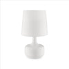 Table Lamp | Teardrop Metal Base | Fabric Shade | White