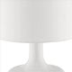 Table Lamp with Teardrop Metal Base and Fabric Shade White By Casagear Home BM240455