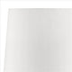 Table Lamp with Teardrop Metal Base and Fabric Shade White By Casagear Home BM240455