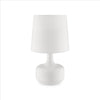 Table Lamp with Teardrop Metal Base and Fabric Shade, White By Casagear Home