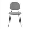 Metal and Leatherette Dining Chair Set of 2 Black and Gray By Casagear Home BM240775