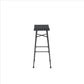 Backless Metal Barstool with Perforated Top Set of 2 Gray By Casagear Home BM240796
